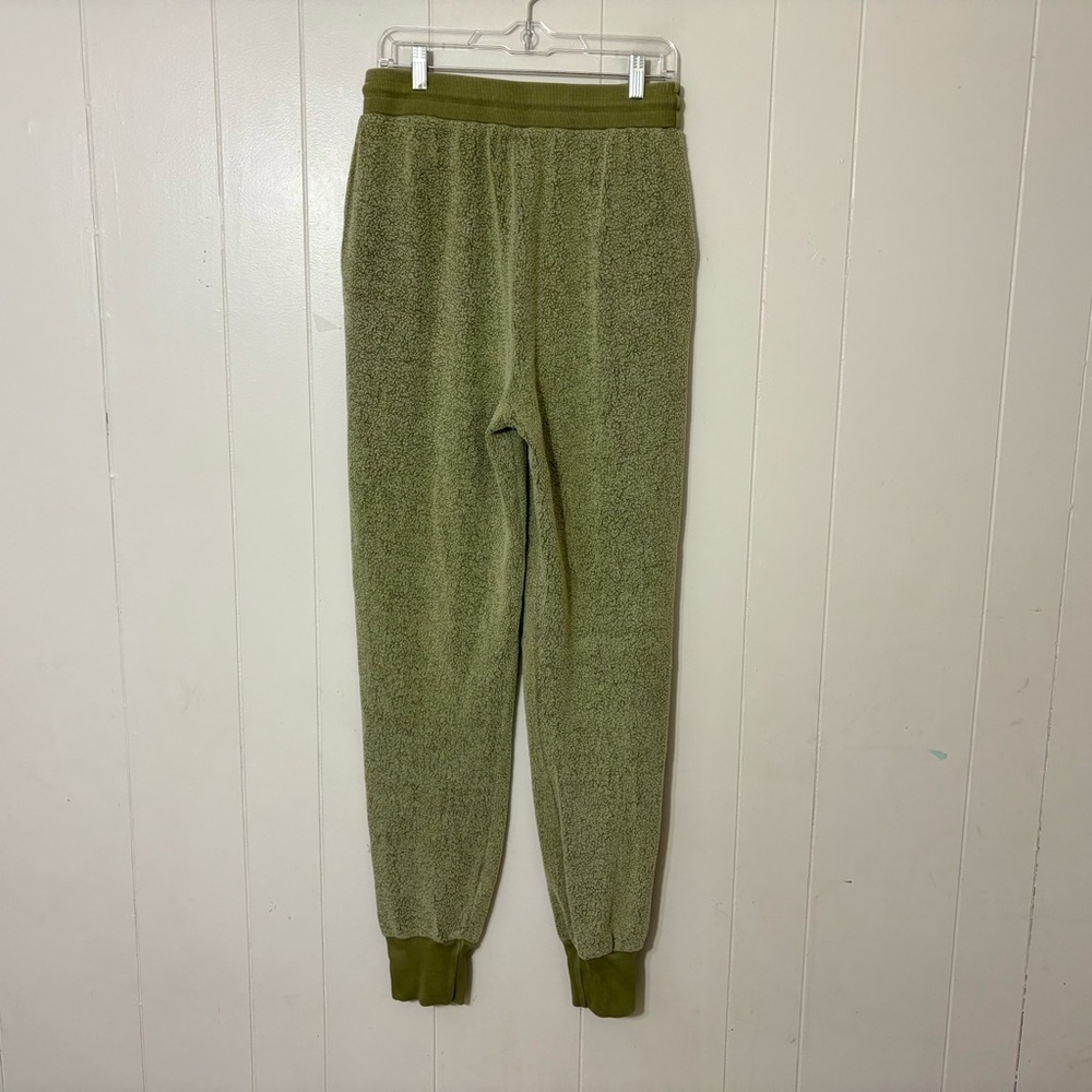 People of Leisure Green Joggers Size L Organic Cozy Lounge Sweatpants - Picture 7 of 11